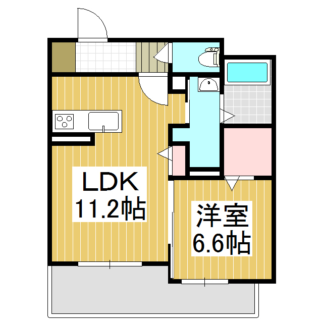 姫路市飾磨区山崎のマンションの間取り