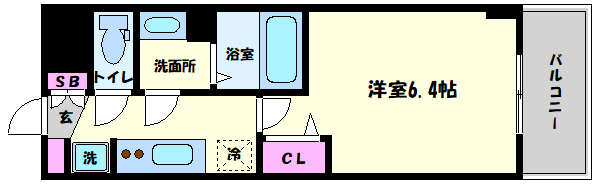 プレサンス南堀江スタイルズの間取り