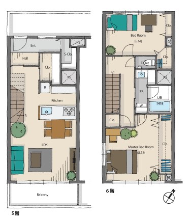 目黒台マンションC棟の間取り