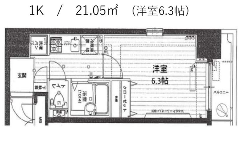 アフェクシオン日本橋人形町の間取り