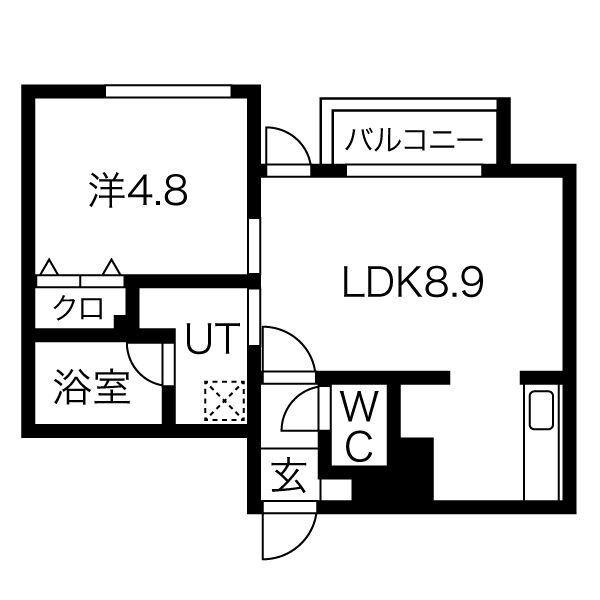 オルセー北１７条の間取り