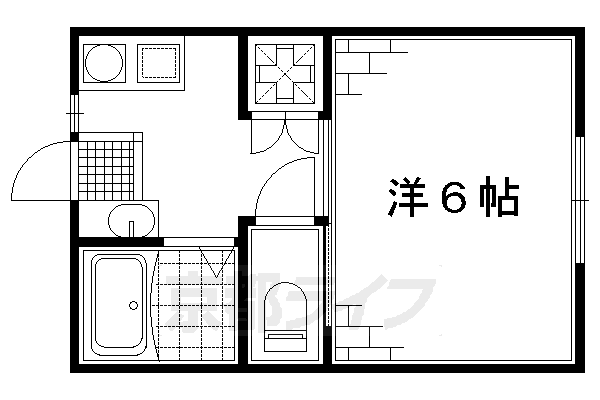 【京都市伏見区深草石橋町のアパートの間取り】