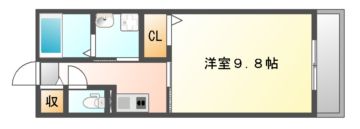 岡山市南区下中野のマンションの間取り