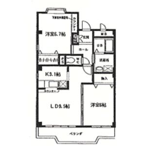 名古屋市中川区江松のマンションの間取り