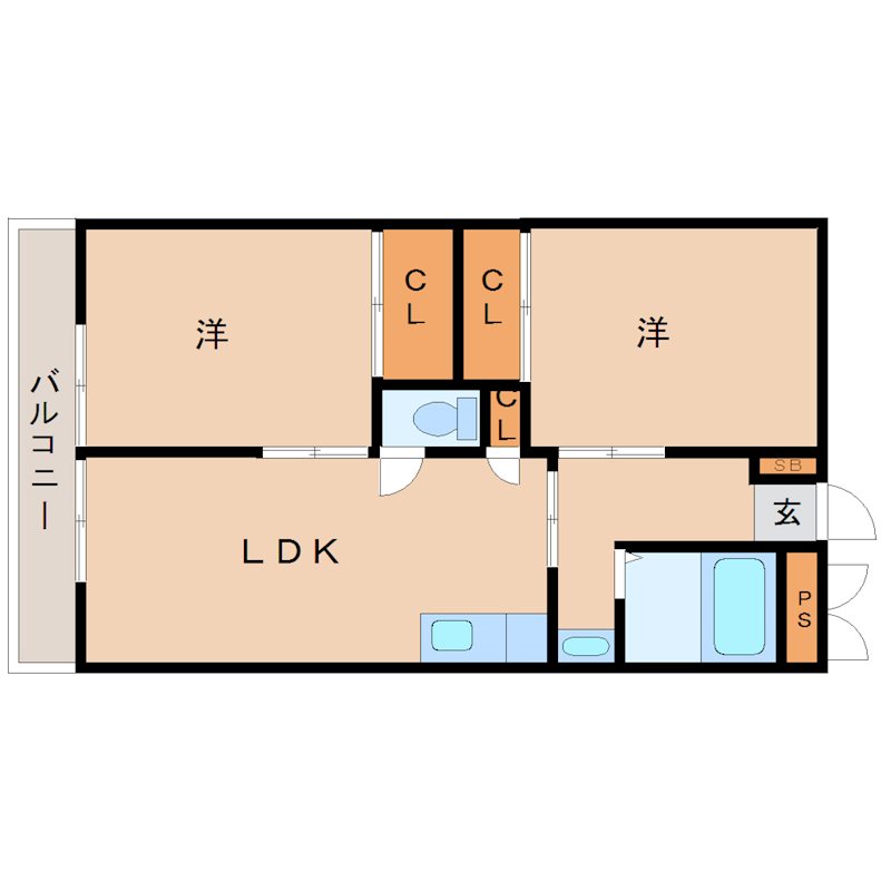 尼崎市元浜町のマンションの間取り