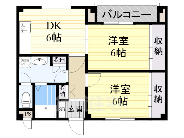 高槻市如是町のアパートの間取り