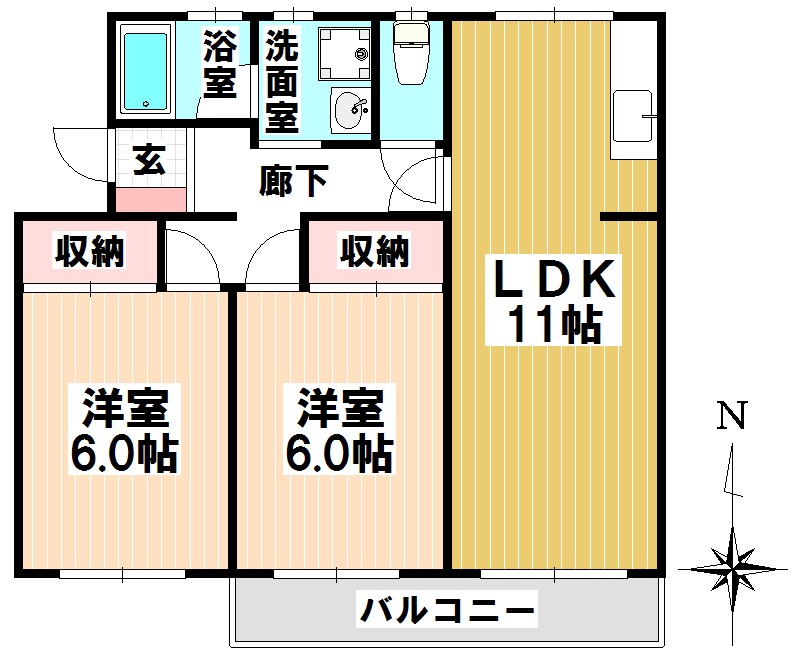 【名古屋市瑞穂区春山町のマンションの間取り】