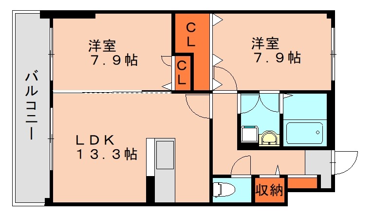 スルス門松IIの間取り