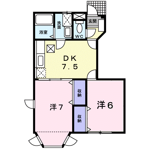 サンハイツ弘の間取り