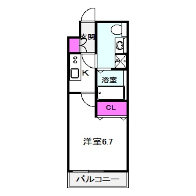 大阪市旭区清水のマンションの間取り