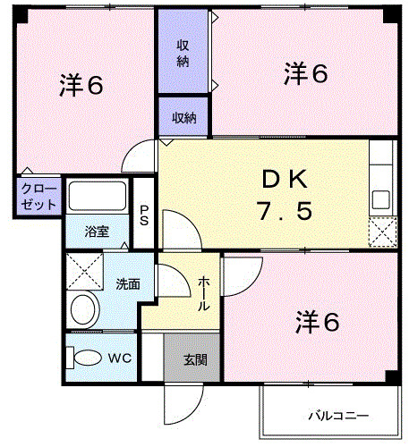 北上市上江釣子16地割築23年の間取り