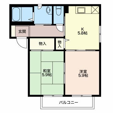 バリュージュ北町Bの間取り