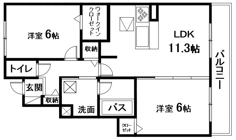 ヴィステリア スクエアの間取り