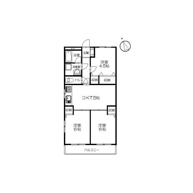 藤沢市辻堂新町のマンションの間取り