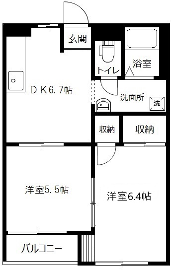 ファミール富岡の間取り