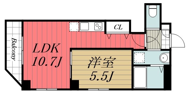 千葉市中央区院内のマンションの間取り