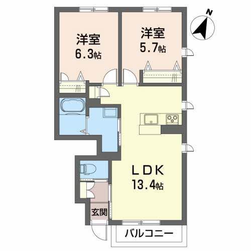 ［シャーメゾン］シャーメゾン　アルビジアの間取り