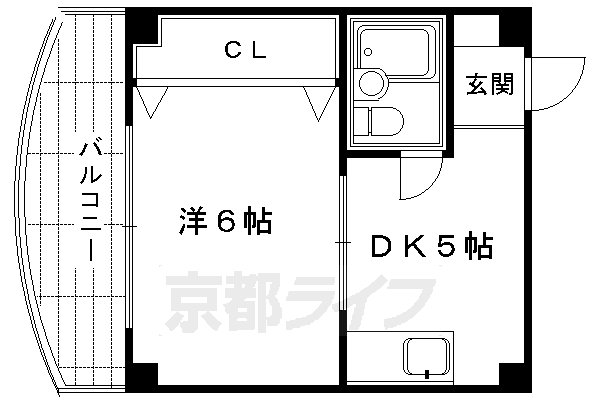 京都市下京区徳万町のマンションの間取り