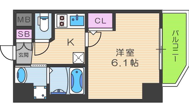 エステムコート梅田北IIゼニスの間取り