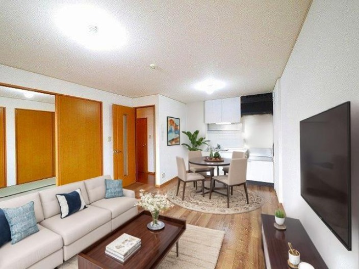 居室・リビング　CGで家具等を配置したもので家具等は含まれません