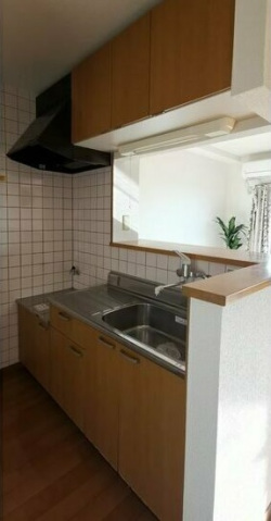 キッチン　対面キッチン。ガスコンロ設置可。