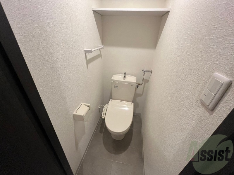 トイレ　ウォシュレット機能がついたトイレ。安心して使用できますね。