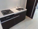 キッチン　グリル付き二口コンロのシステムキッチン♪