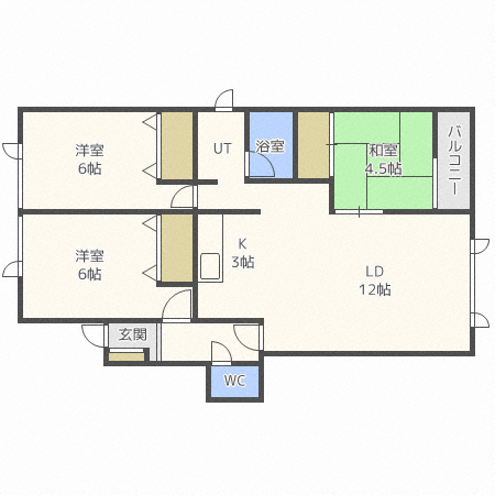 ＪＲ函館本線 稲穂駅 徒歩15分 築27年