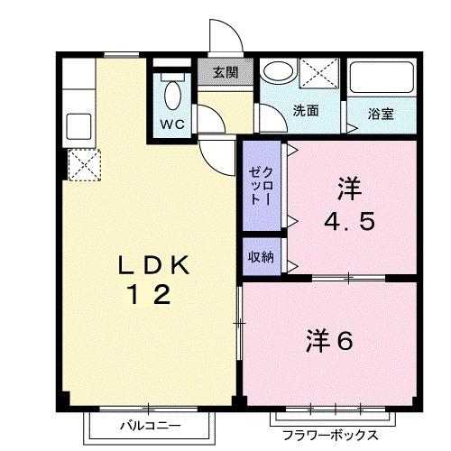 コーポJトップスの間取り写真