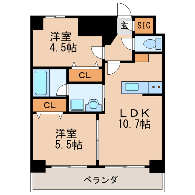 S-RESIDENCE千種駅前ascentの間取り写真