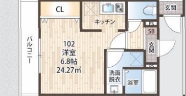ＪＲ総武線 船橋駅 徒歩13分 3階建 築1年の間取り写真