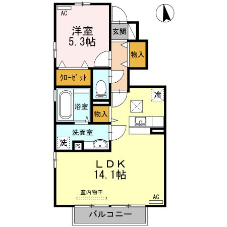 ルーム ケースリー A棟の間取り写真