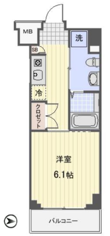 ＪＲ南武線 武蔵中原駅 徒歩7分 7階建 築19年の間取り写真