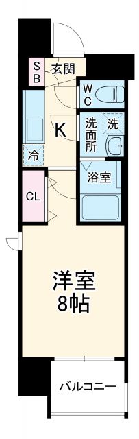 レジュールアッシュ都島の間取り写真