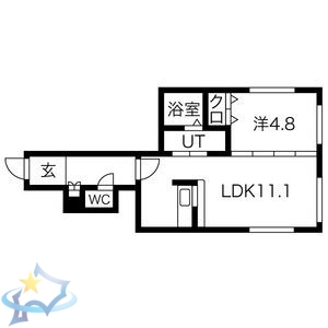 クロスティアS6W8の間取り写真