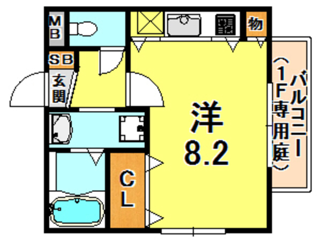 HCフラッツ魚崎の間取り写真