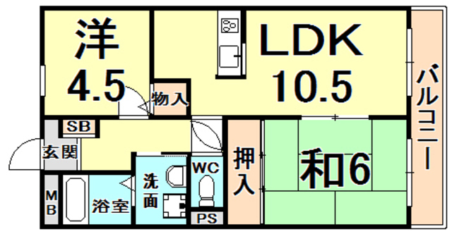能登6番館WESTの間取り写真