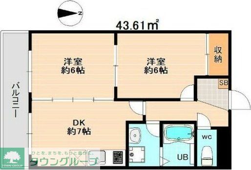 パークサイド若鶴の間取り写真