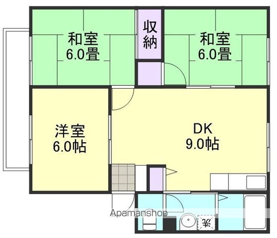 水島臨海鉄道 福井駅 徒歩6分 2階建 築38年の間取り写真