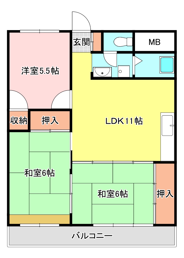 サニーハイム榎之本の間取り