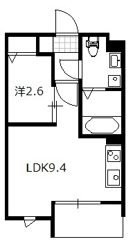 広島市中区江波南のアパートの間取り