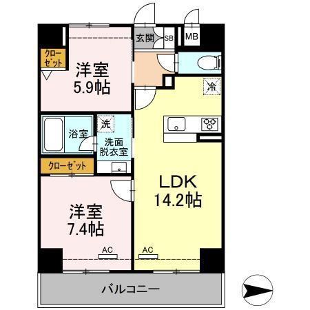 セブンリリー矢巾の間取り