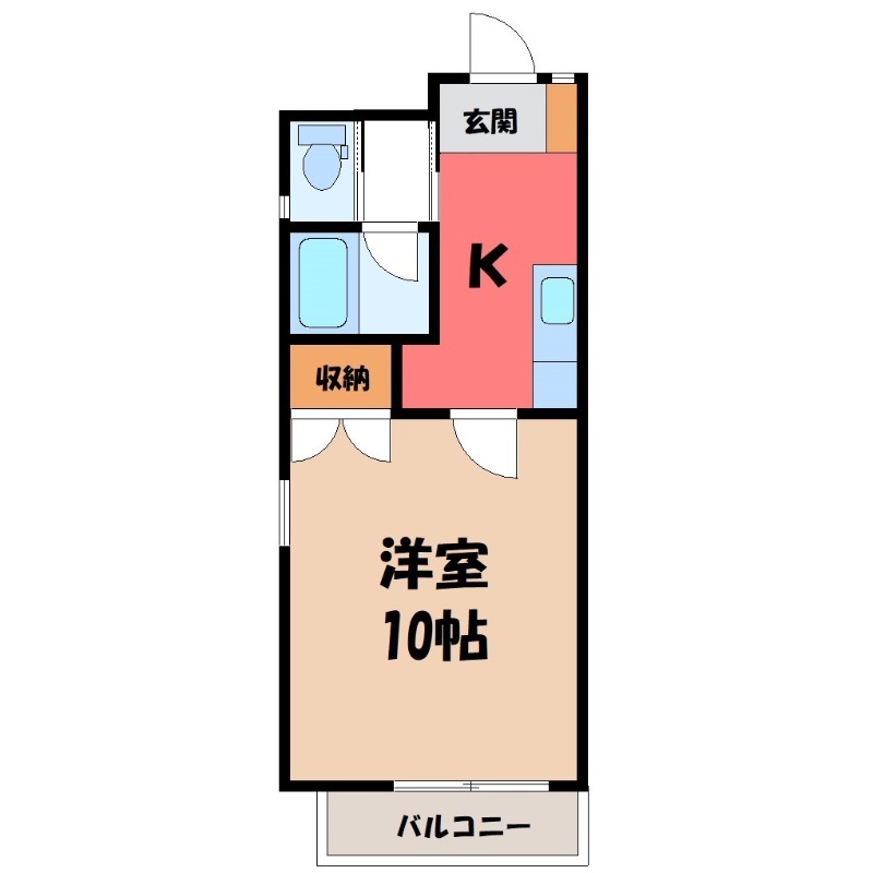 宇都宮市南大通りのマンションの間取り