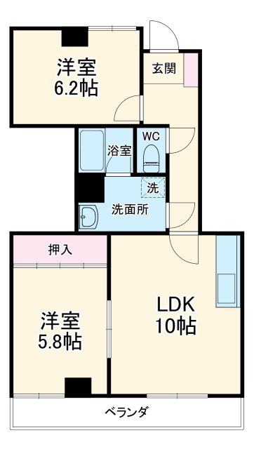 大垣市林町のマンションの間取り