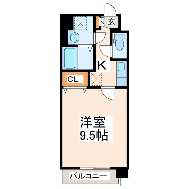 熊本県熊本市中央区新町２（マンション）の賃貸物件の間取り
