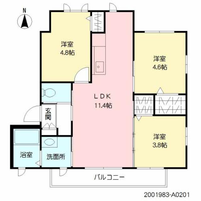 シャーメゾン虹の間取り