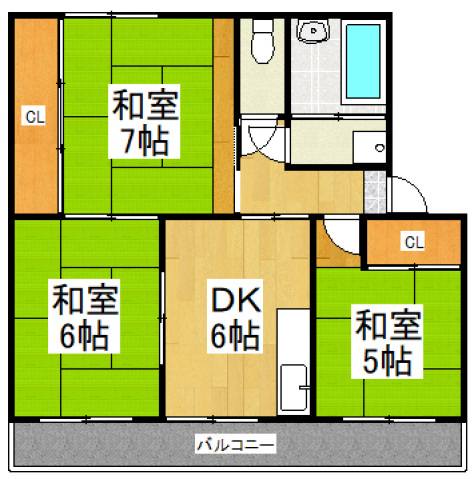 東京都東大和市蔵敷３（マンション）の賃貸物件の間取り