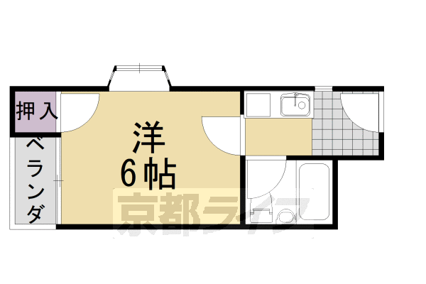 京都市西京区下津林南大般若町のマンションの間取り