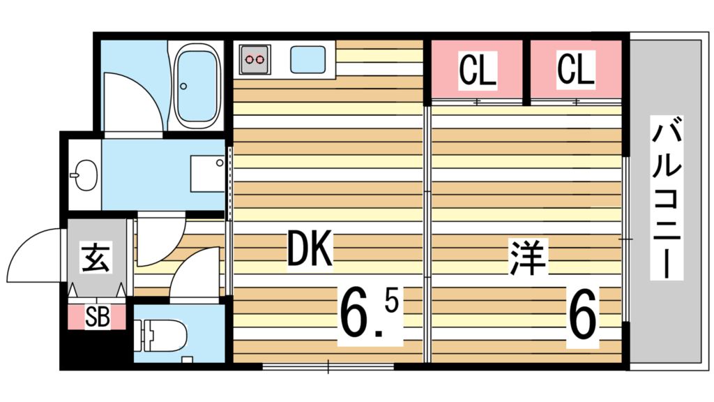 神戸市東灘区岡本のマンションの間取り