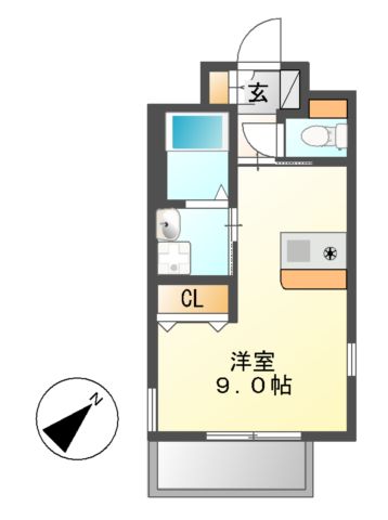 【プレサンス鶴舞駅前ブリリアントの間取り】